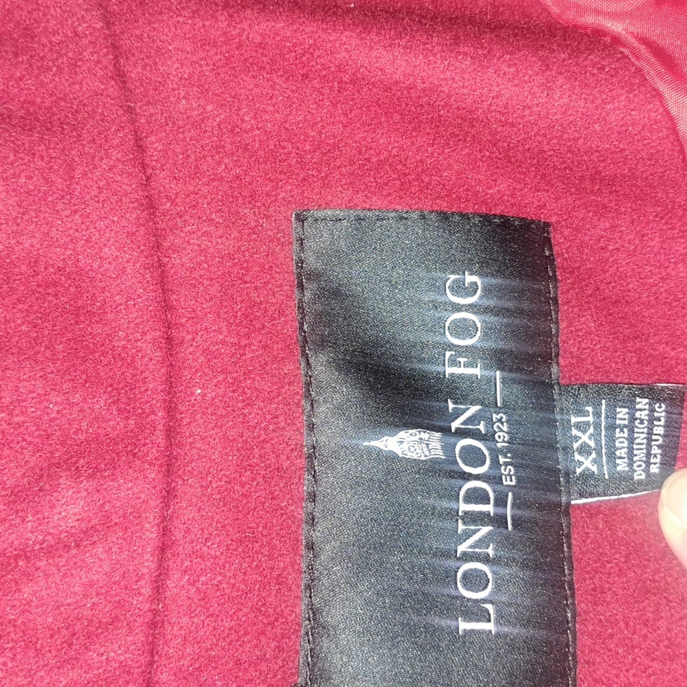 London Fog Classic Double Breasted Coat - Red  XXL - Picture 3 of 5